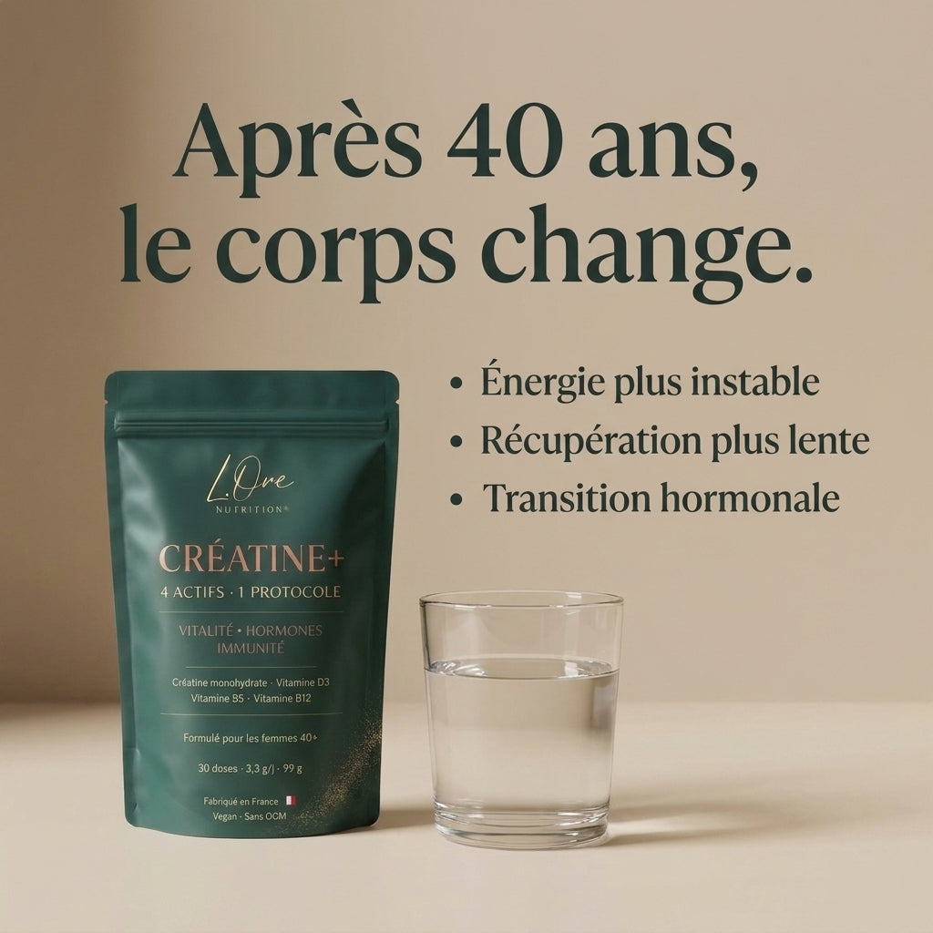Visuel éditorial CRÉATINE+, le corps qui change.