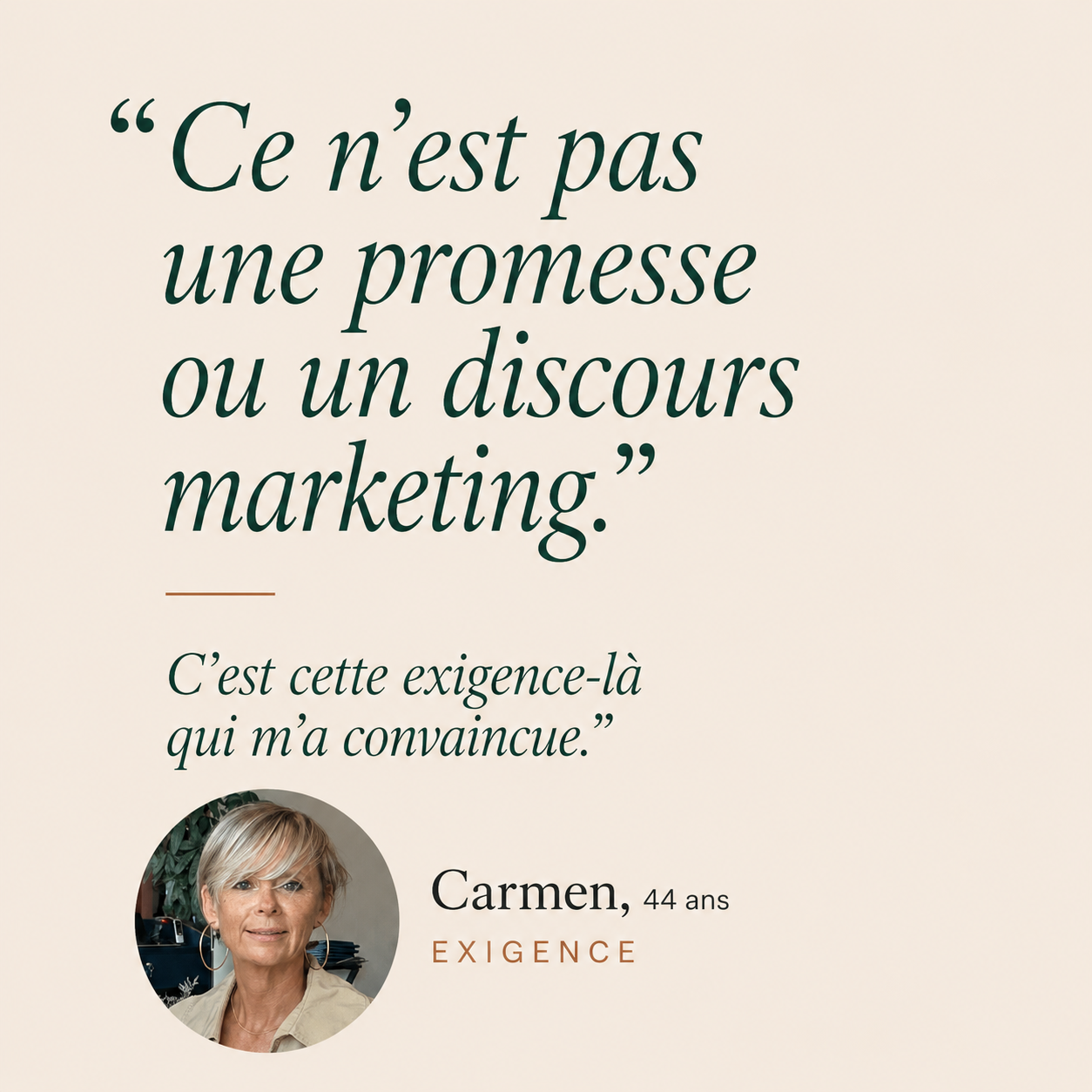 Carmen, 44 ans, témoignage sur la créatine féminine L.Ore en périménopause.